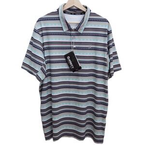 NWT Hooey The Weekender Cowboy Golf Polo Shirt Brown Serape Athletic Fit XL